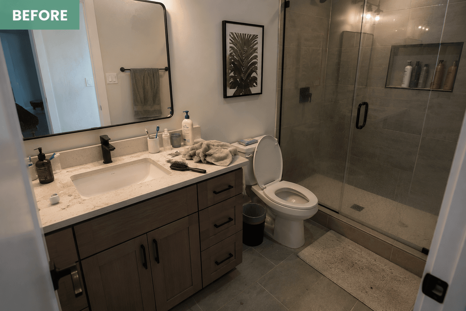 Before Bathroom cleaning