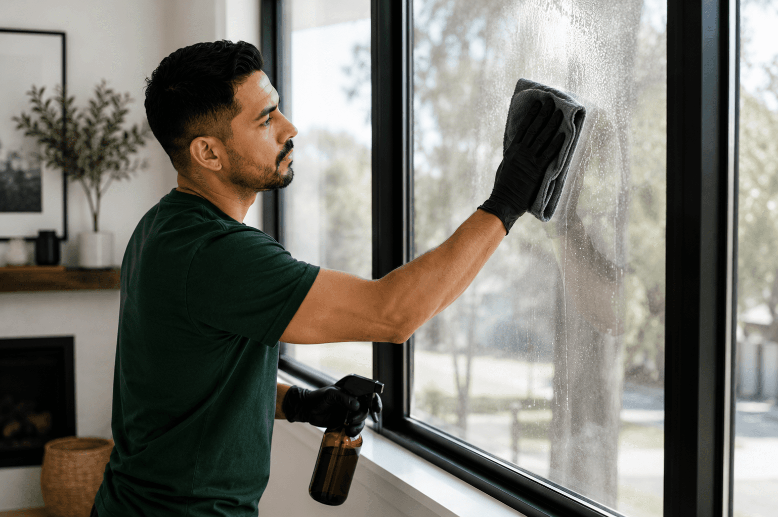 Flatirons Cleaning professional at work in a Colorado home